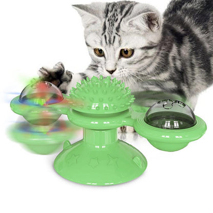Interactive Turntable Windmill Cat Toy