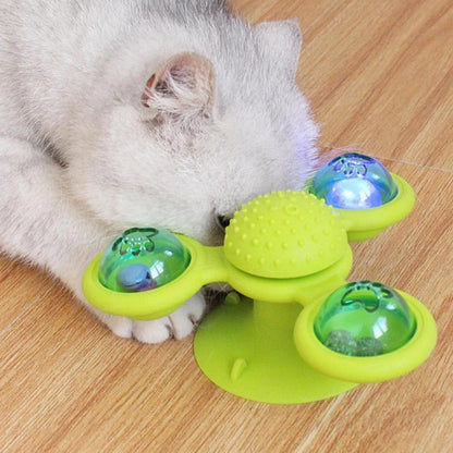 Interactive Turntable Windmill Cat Toy