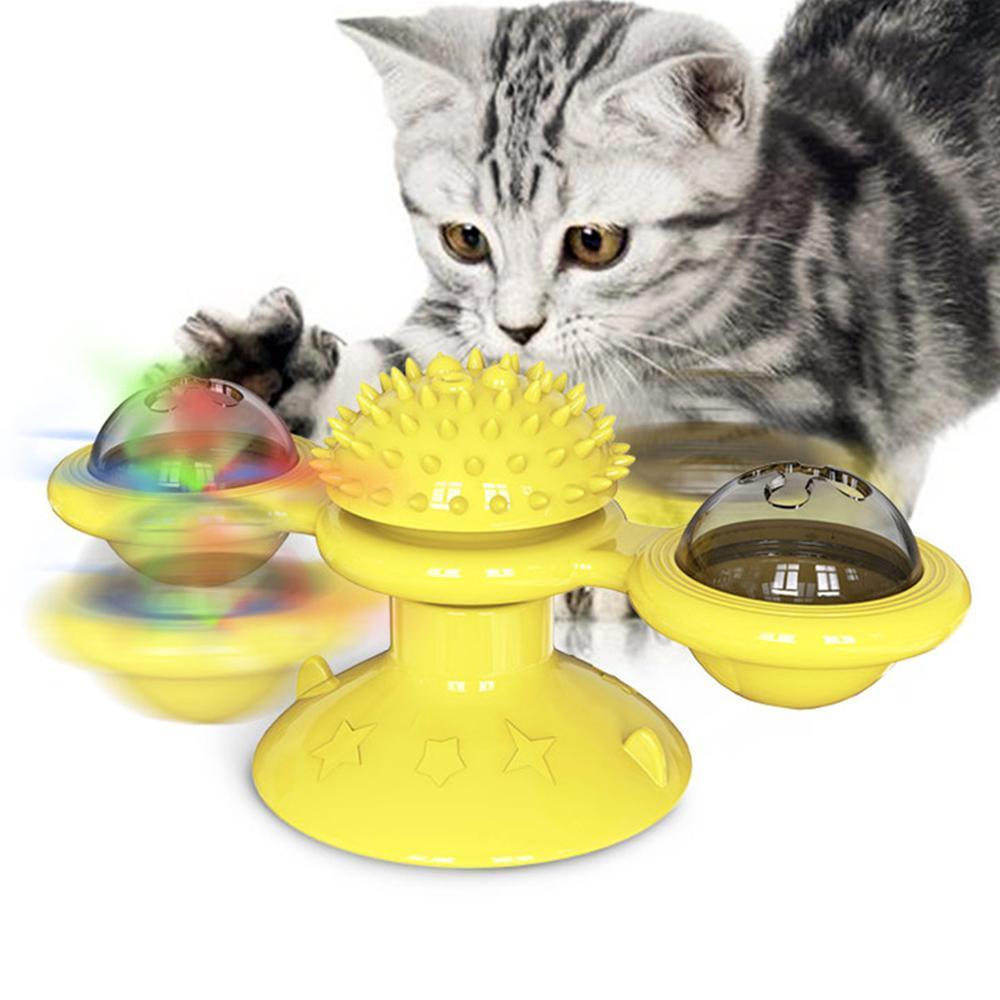 Interactive Turntable Windmill Cat Toy