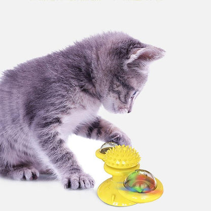 Interactive Turntable Windmill Cat Toy