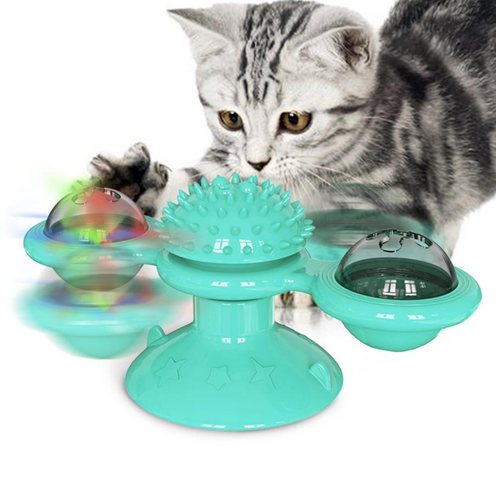 Interactive Turntable Windmill Cat Toy